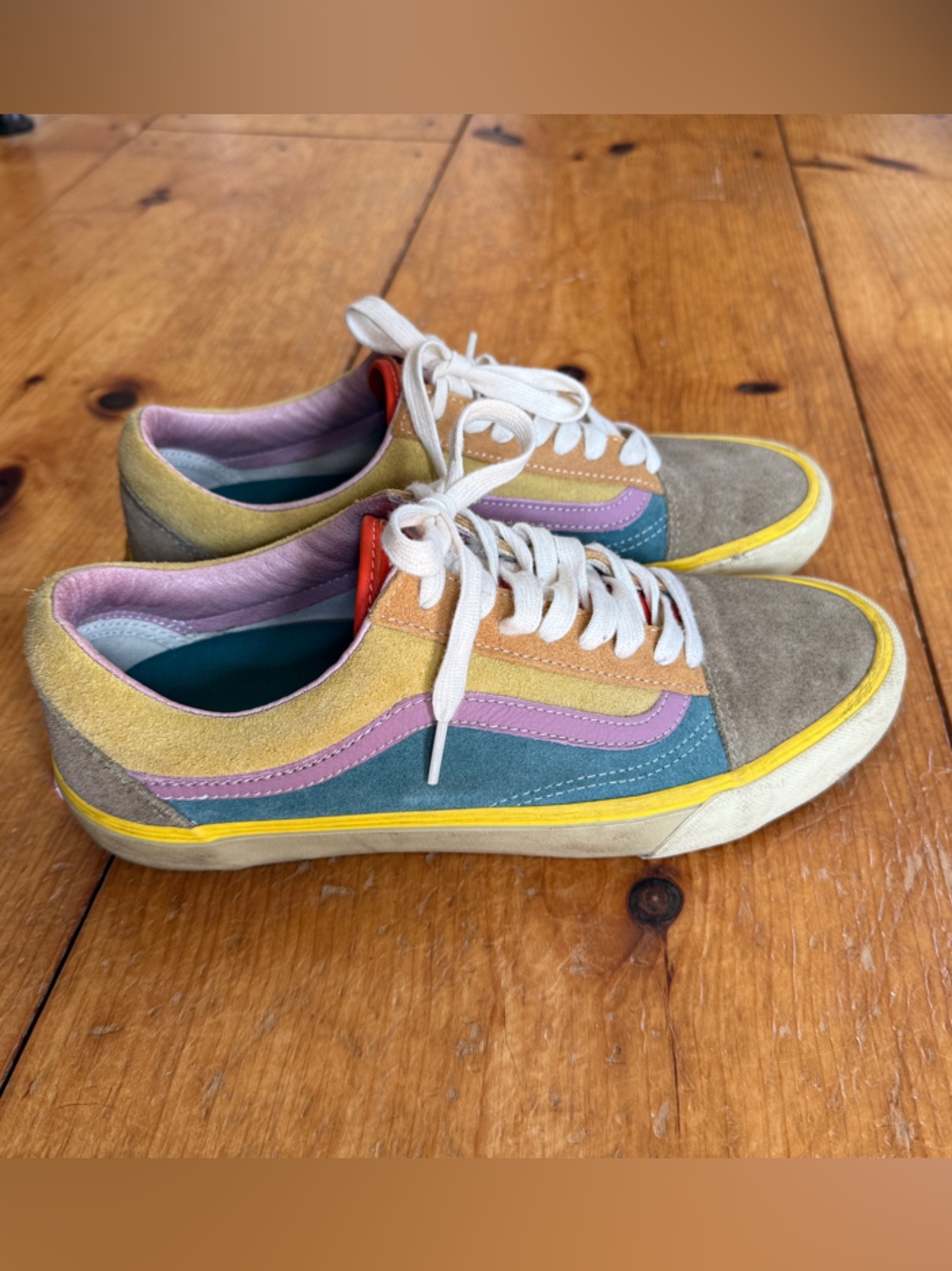 Vans Colorblock Suede Lace-Up Sneakers - Men’s size 10, Multi Color